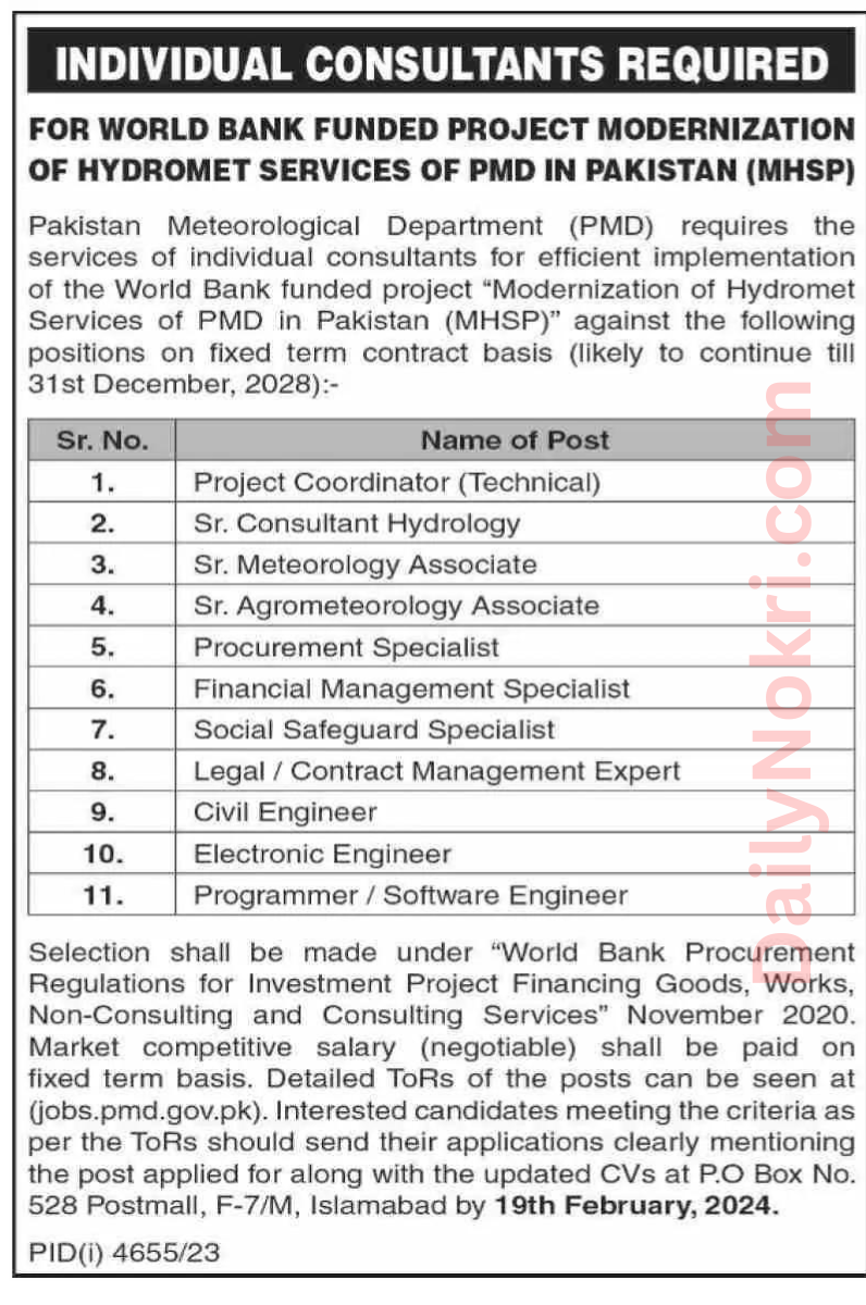 Pakistan-Meteorological-Department-Jobs-Advertisement