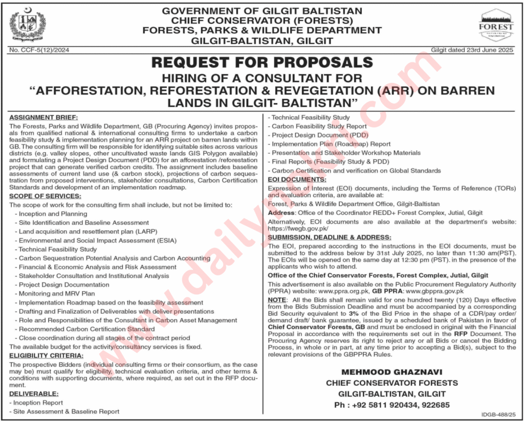 Forest Department Gilgit