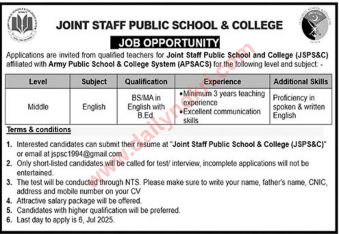 Joint Staff Public School & College