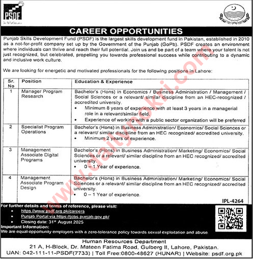 Government Jobs Lahore
