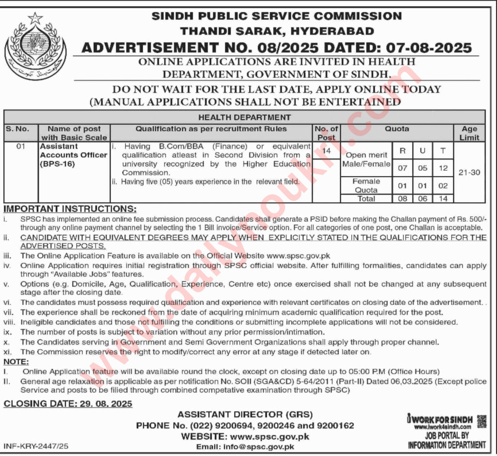 Sindh Public Service Commission 
