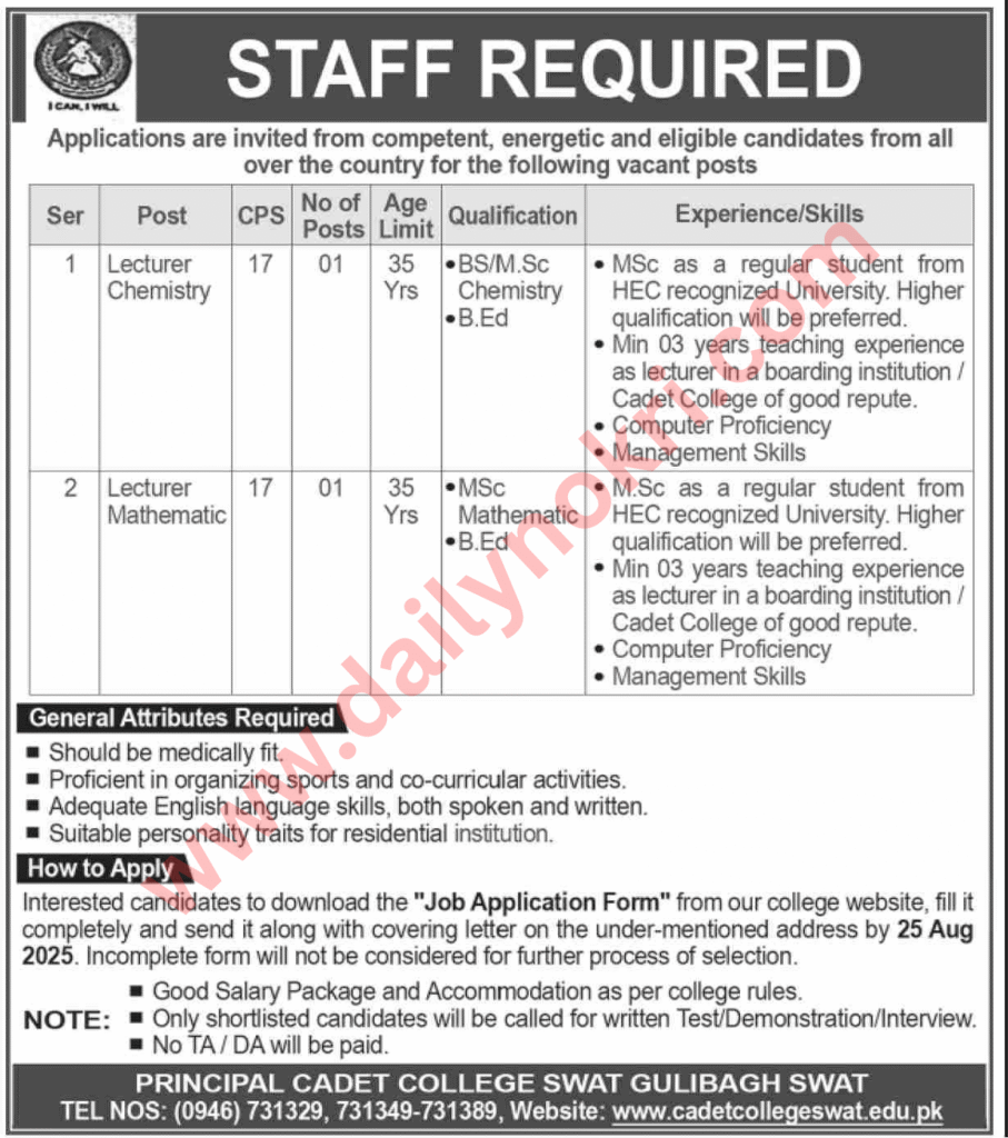 jobs in swat kpk